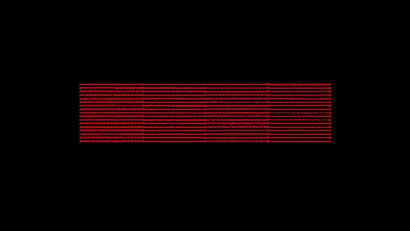 Red Stripes Mesh Painting - Chris Follows